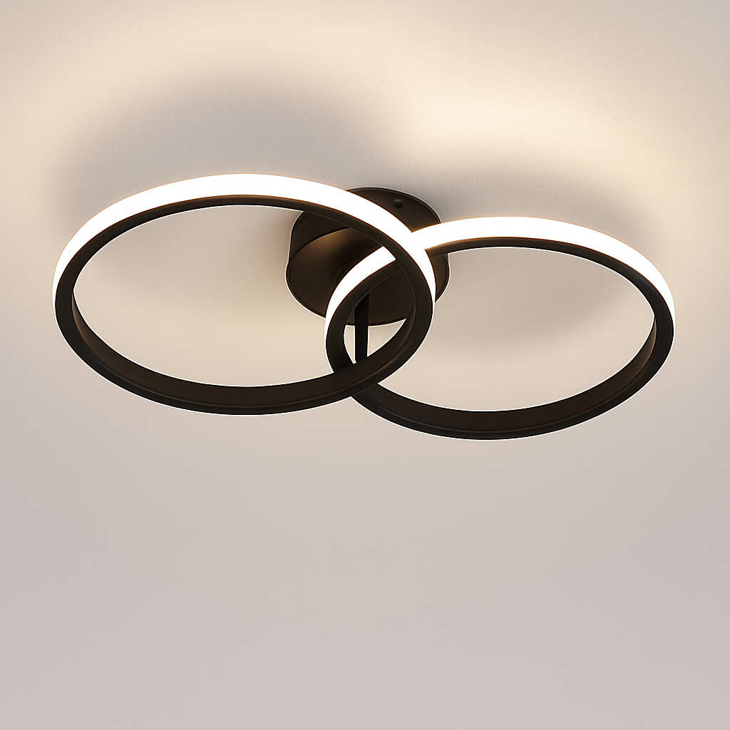 Modern luxury nordic LED ring ceiling light - vue 10 sur 19