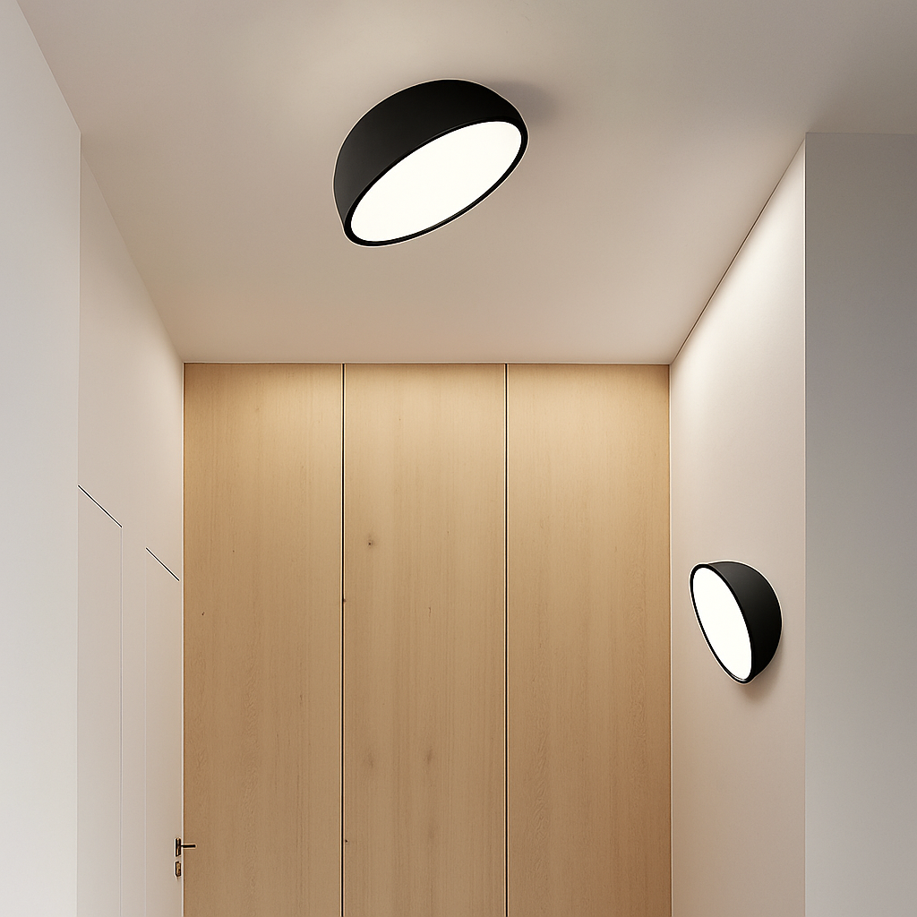Modern nordic LED ceiling light with remote for stairway, hallway, loft