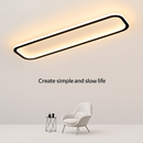 Modern rectangular LED ceiling light with creative lighting