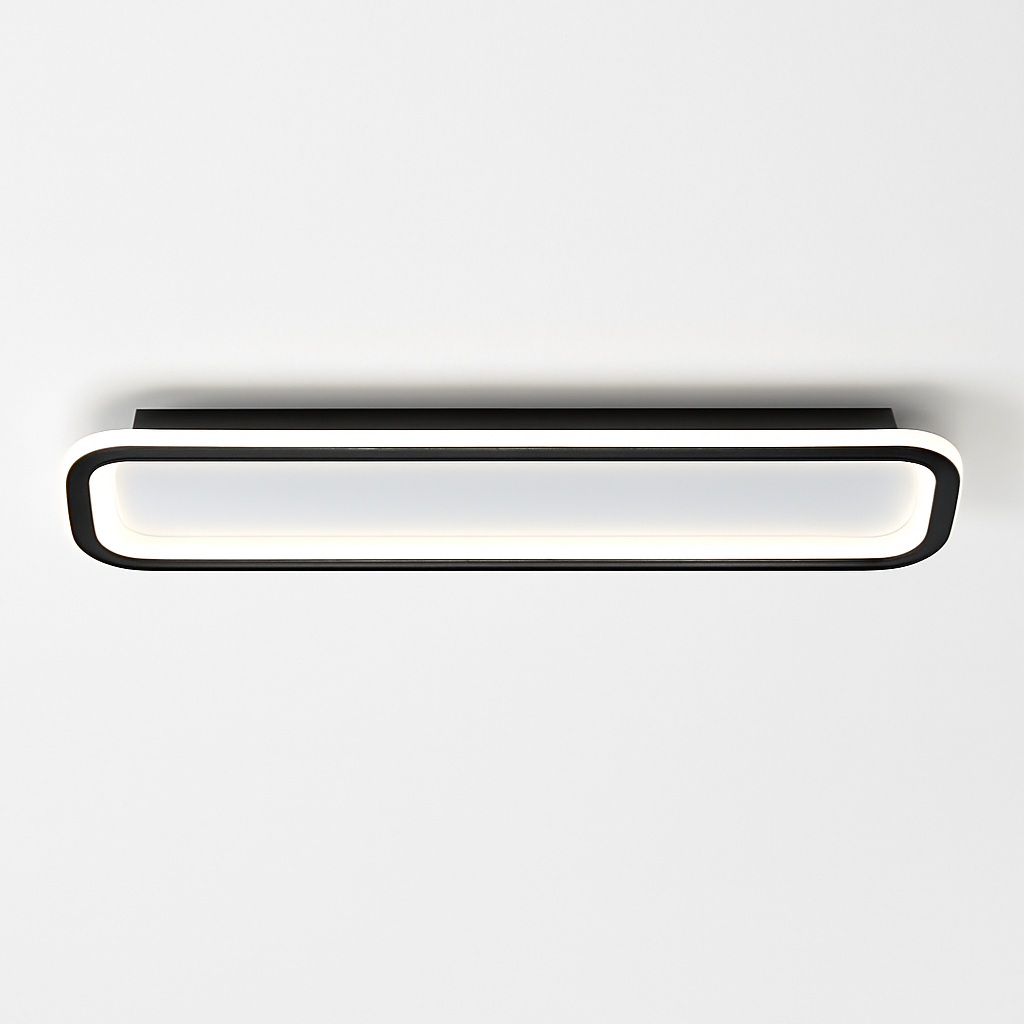 Modern rectangular LED ceiling light with creative lighting