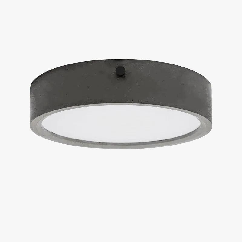 Round cement ceiling light industrial style for interiors