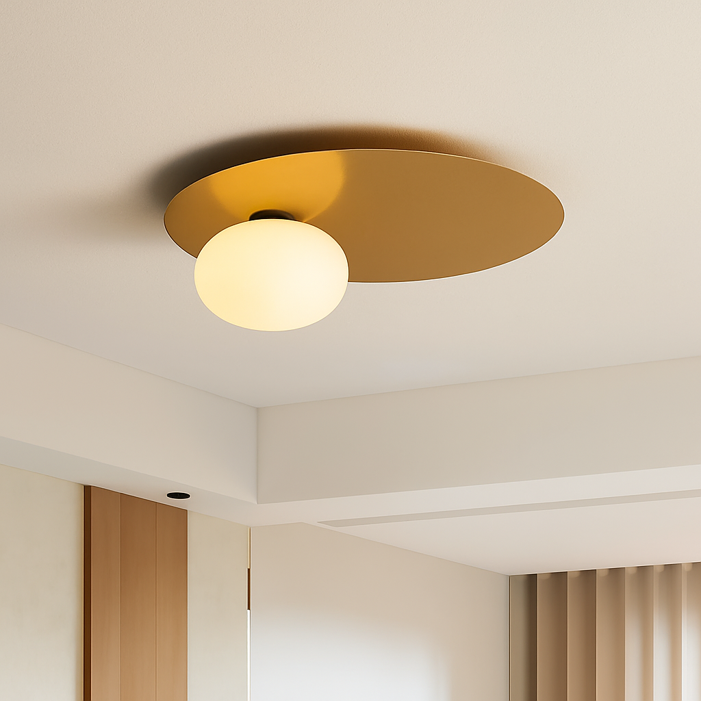 Modern round metal ceiling light