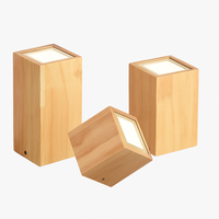 Wooden cube LED ceiling spotlight