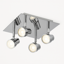 Satin chrome adjustable LED spotlight ceiling light