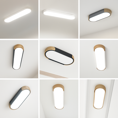 Decorative wooden ceiling lights with remote control panels - vue 7 sur 15