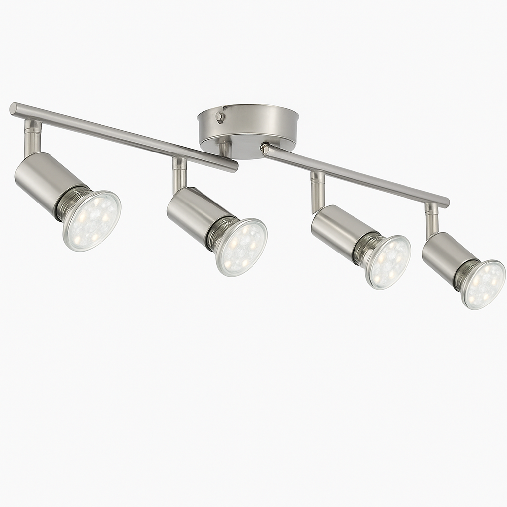 Rotating ceiling spotlights with adjustable angle and LED bulb