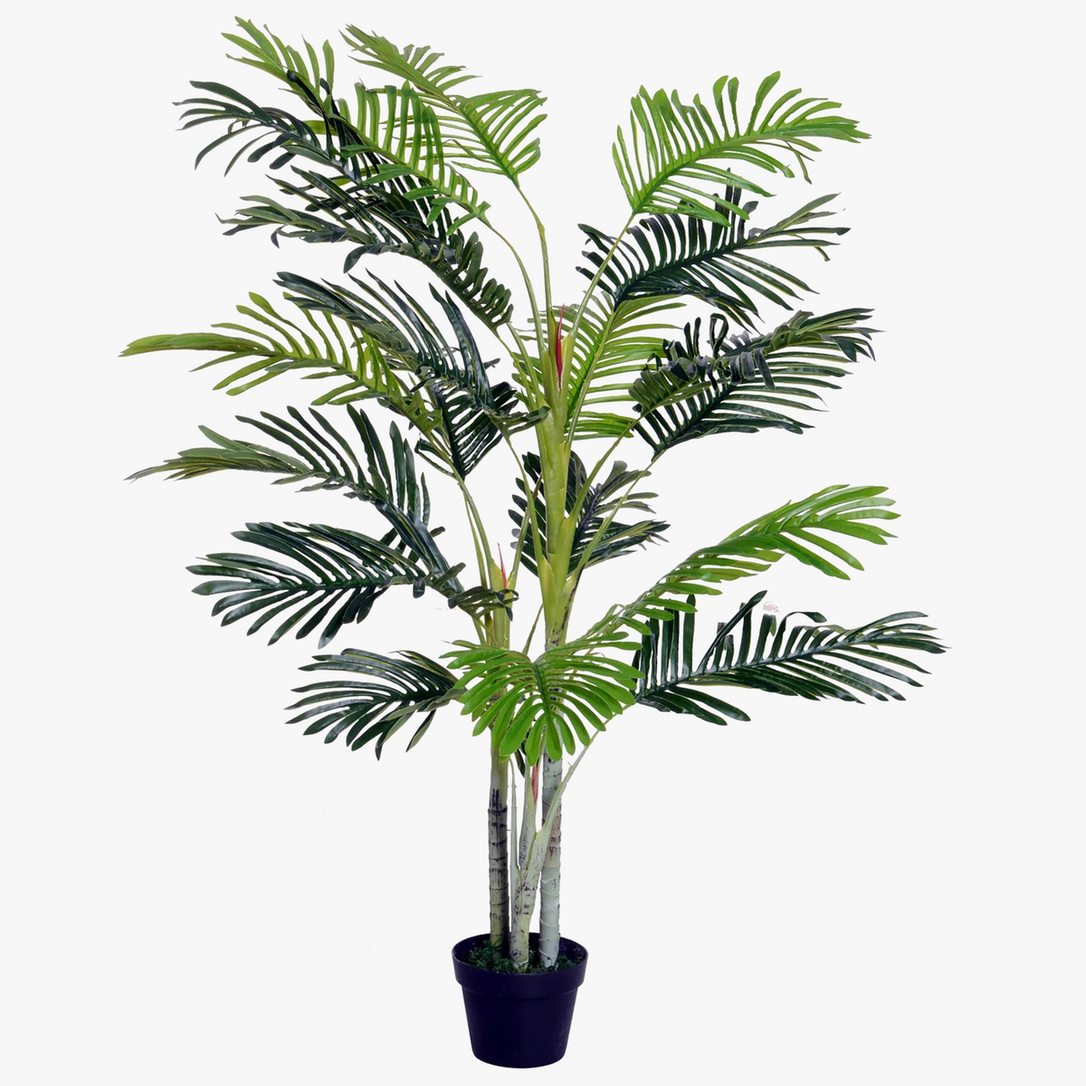 Artificial palm tree with pot and decorative moss