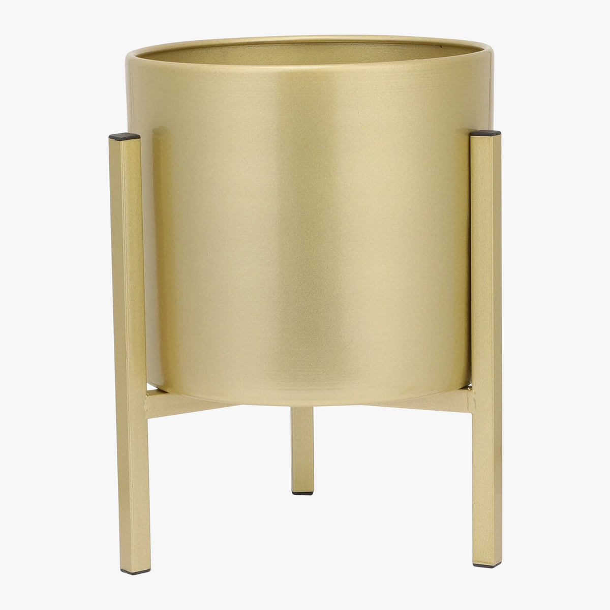 flower pot with gold iron stand for interior decoration