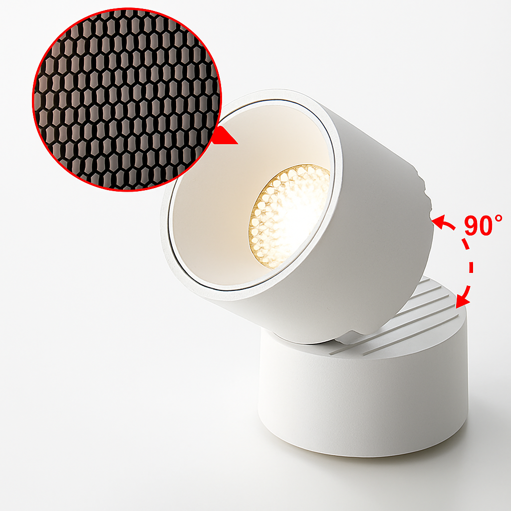 Foldable LED spotlights with adjustable angle and anti-glare wall lights