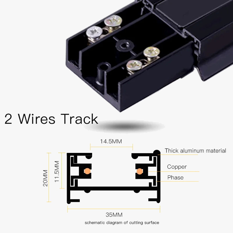 Led track lighting rail for shop with adjustable spotlights