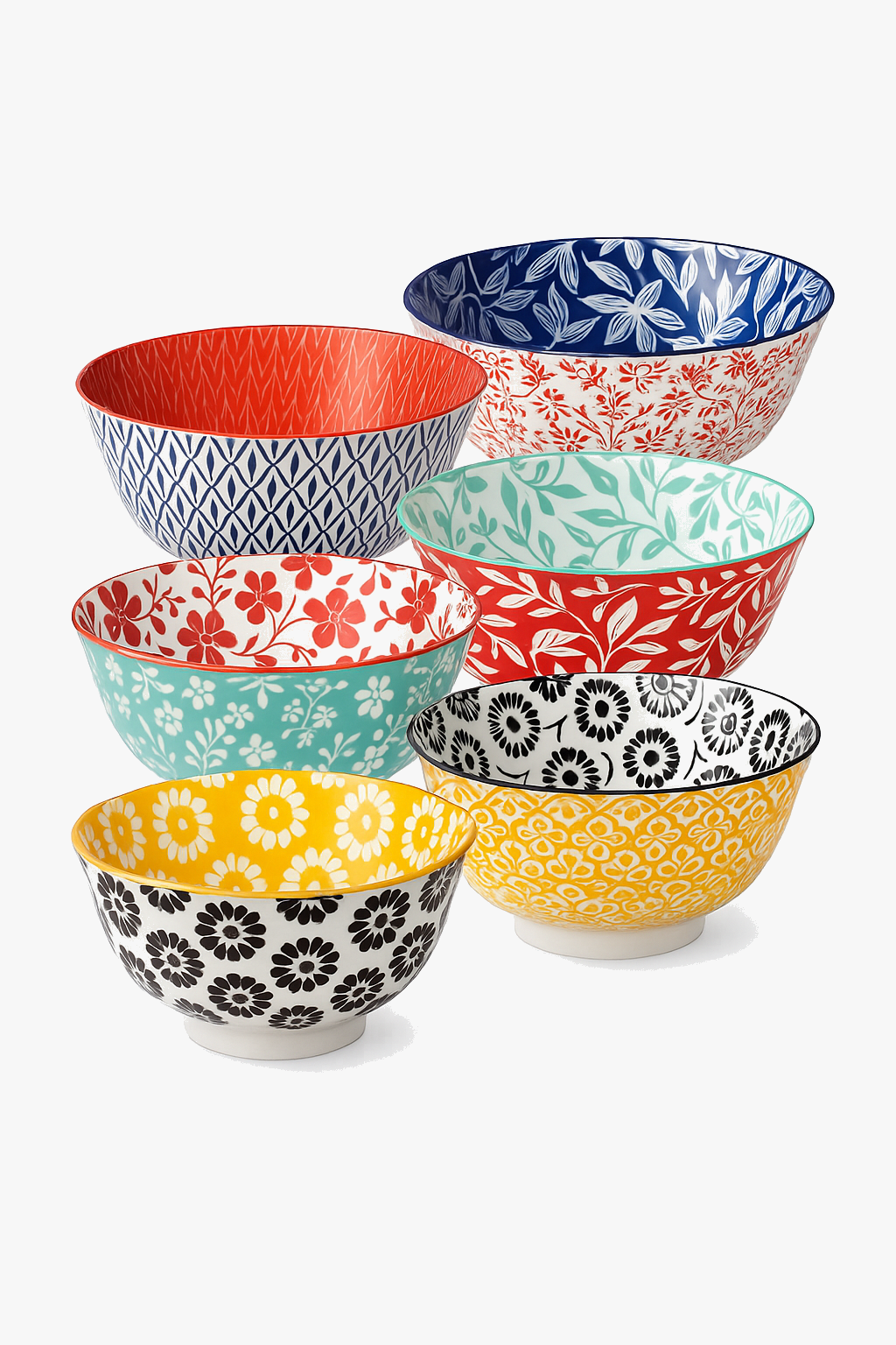 Floral ceramic dinnerware set complete collection