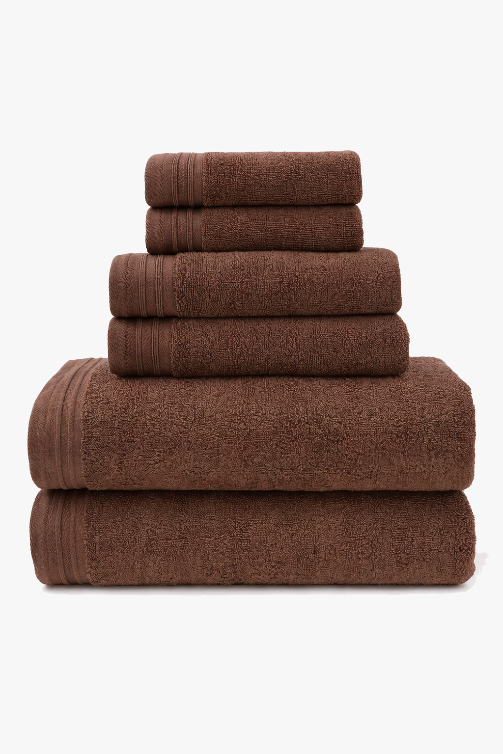 Set of 6 organic cotton bath towels