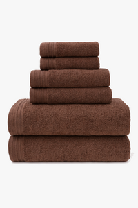 Set of 6 organic cotton bath towels
