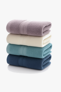 Absorbent cotton bath towel with striped space pattern
