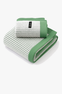 Striped cotton bath towel set of 2 quick-drying