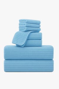 8-piece microfibre bath towel set absorbent