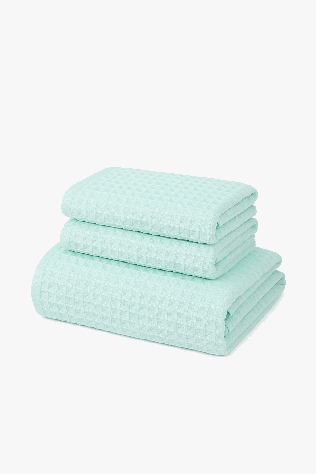 Waffle cotton 3-piece bath towel set
