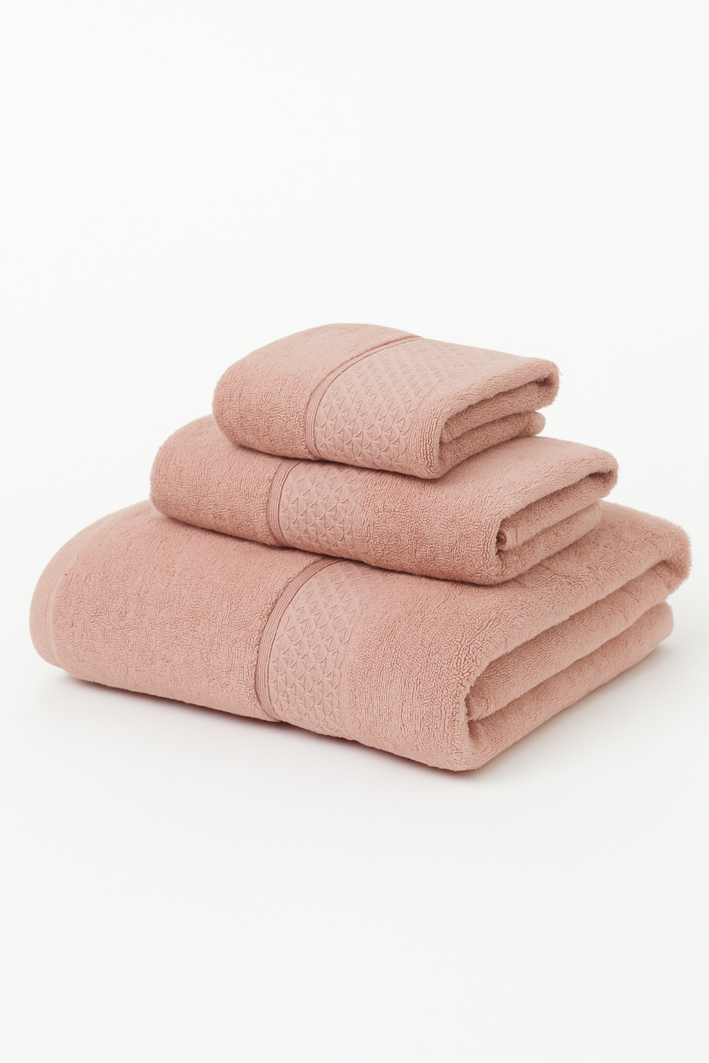 Set of 3 soft absorbent cotton bath towels