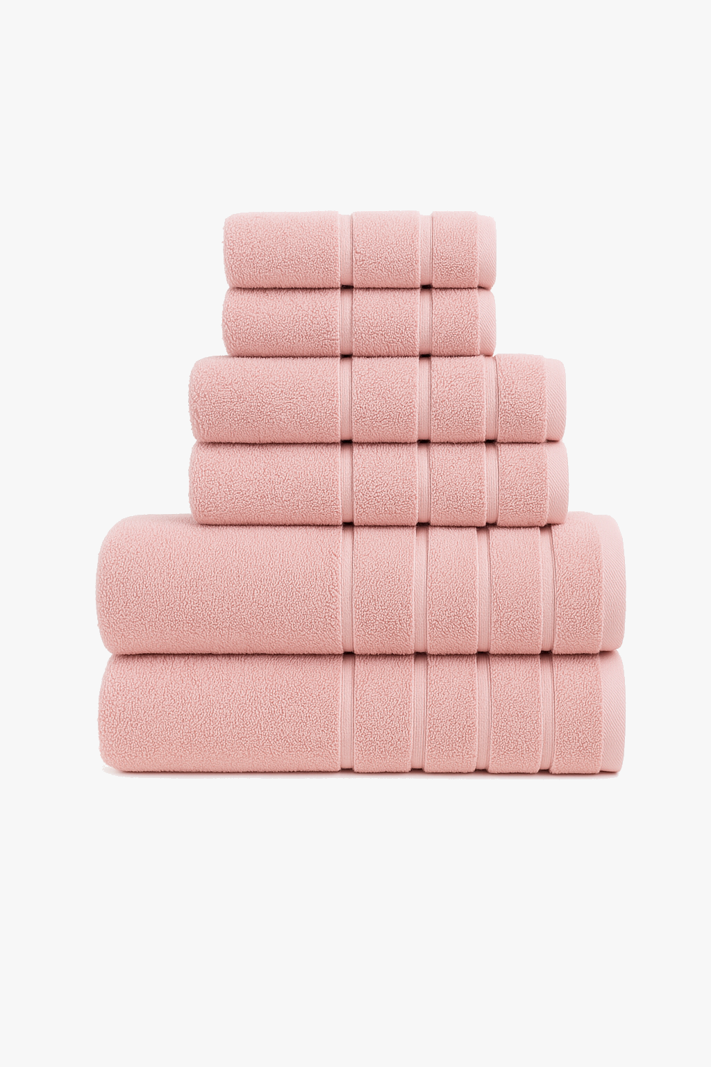 Set of 6 cotton bath towels complete set