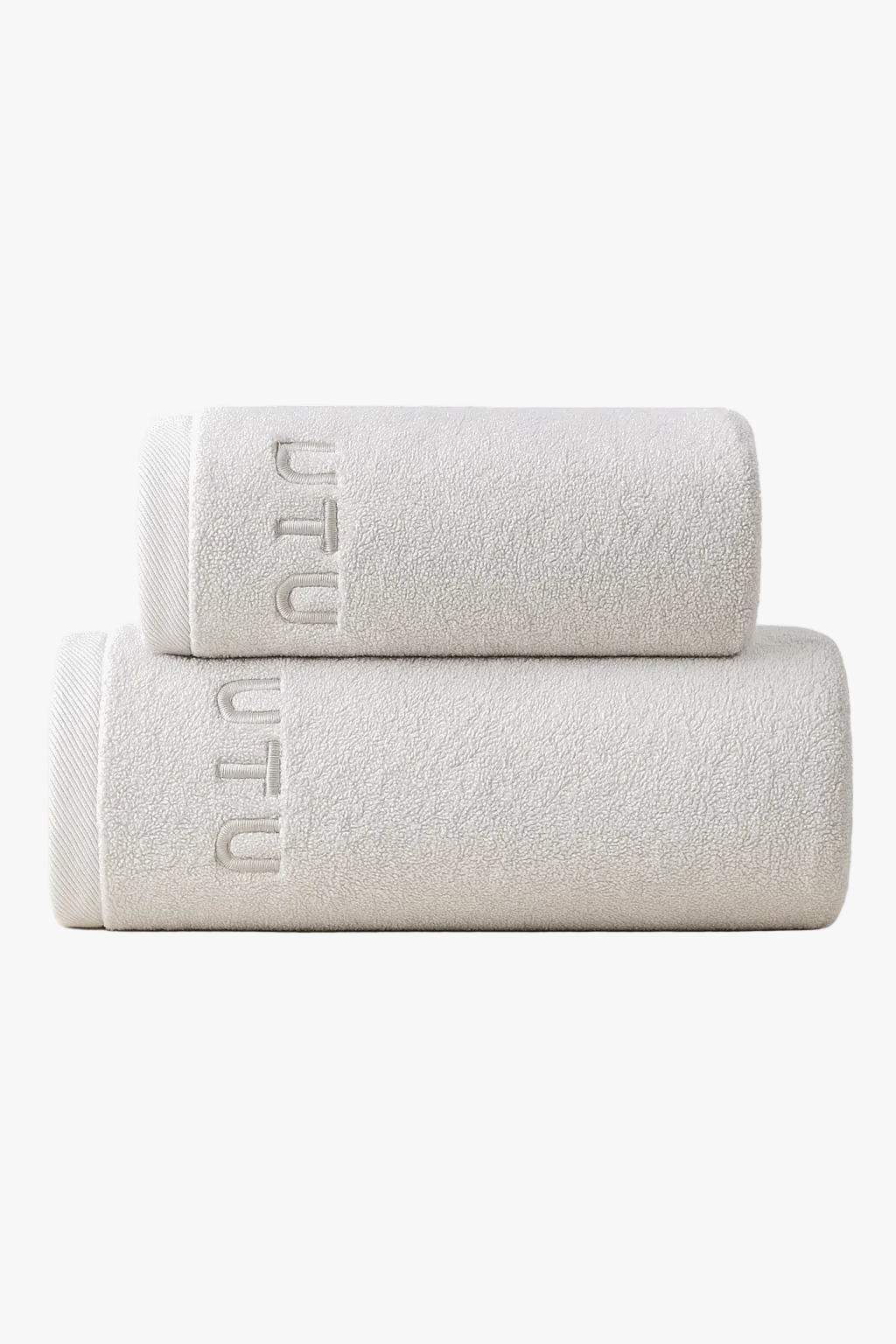 Set of 2 soft absorbent cotton bath towels
