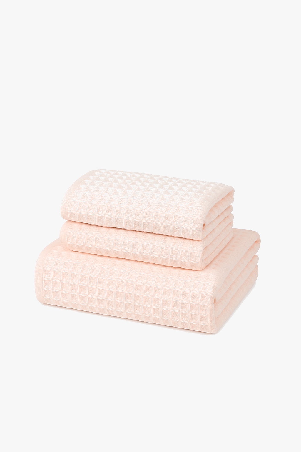 Waffle cotton bath towel set, quick absorbent and fast drying