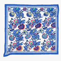 Embroidered cotton table napkins with flowers set of ten