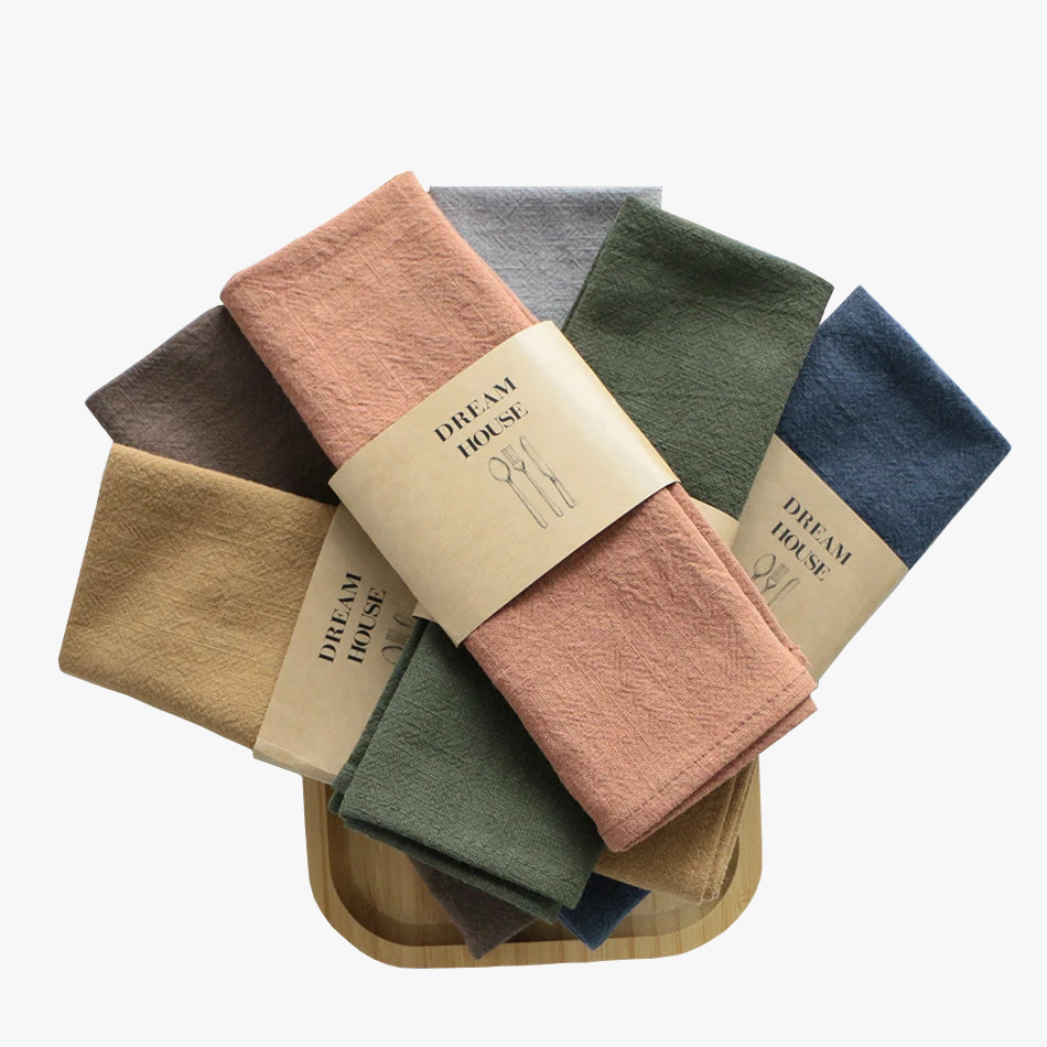 Thick cotton linen napkin modern style