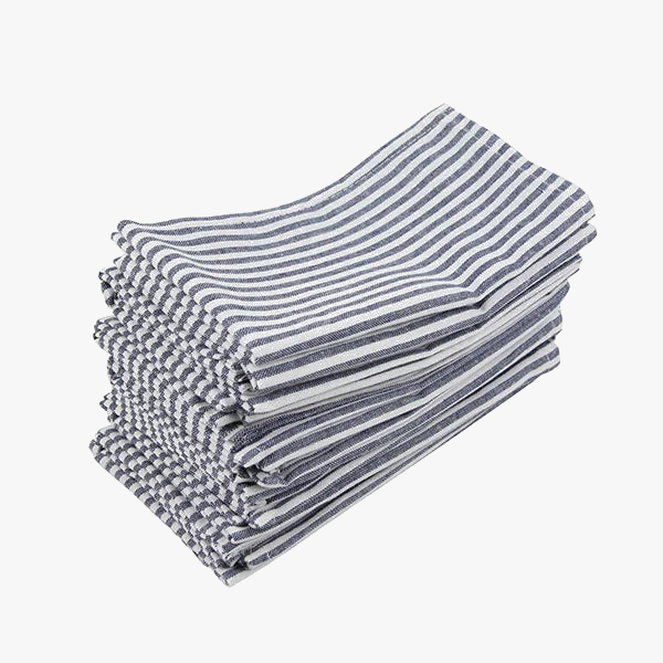 Set of 12 linen cotton blend table napkins