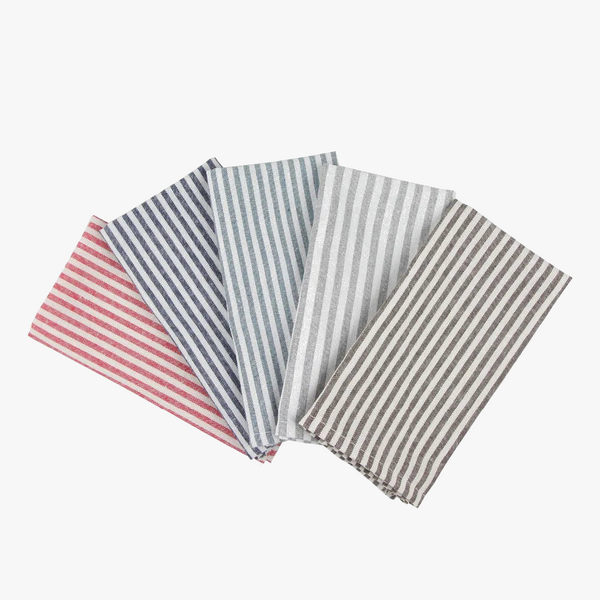 Set of 12 linen cotton blend table napkins