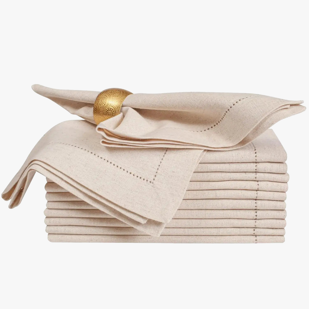 Set of 6 classic linen napkins
