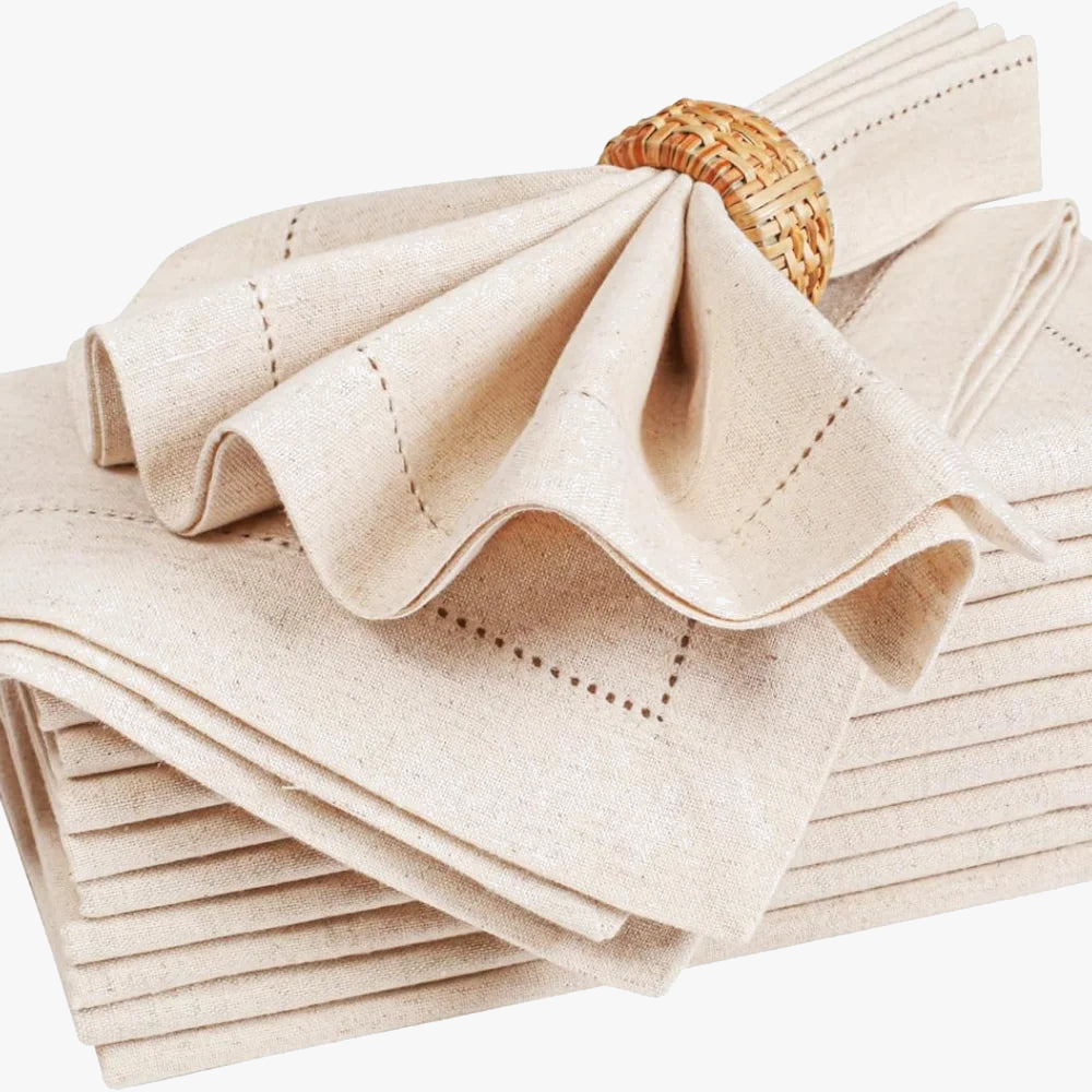Set of 6 classic linen napkins