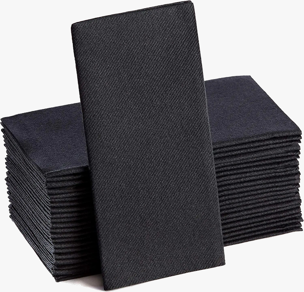 Linen-effect paper napkins set of 100