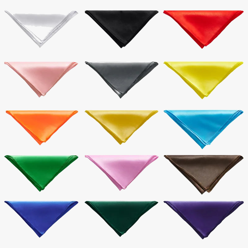 Decorative satin table napkin for receptions and parties
