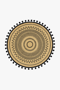 Woven bamboo placemat with tassels country style