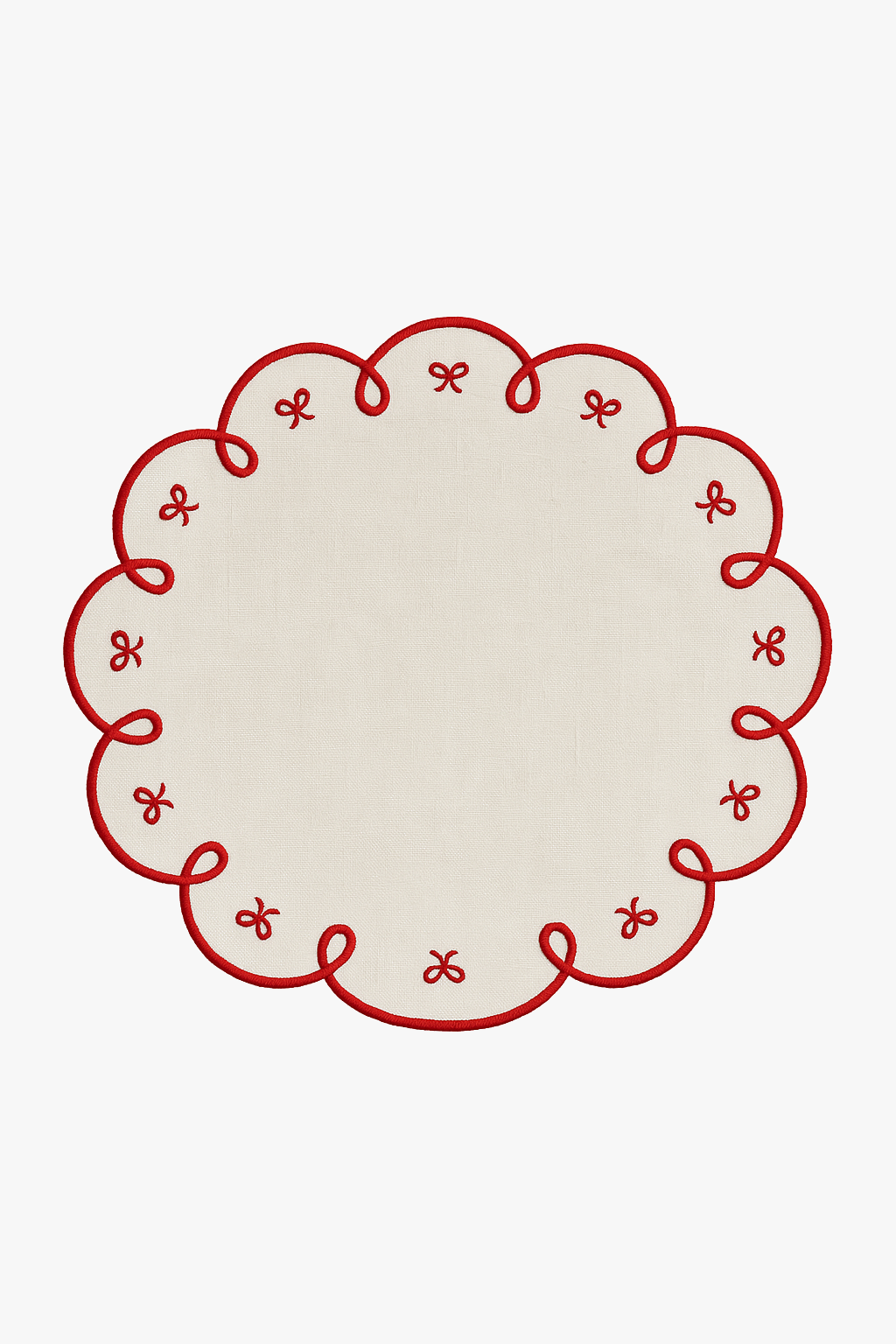 Embroidered placemat set, traditional insulated washable