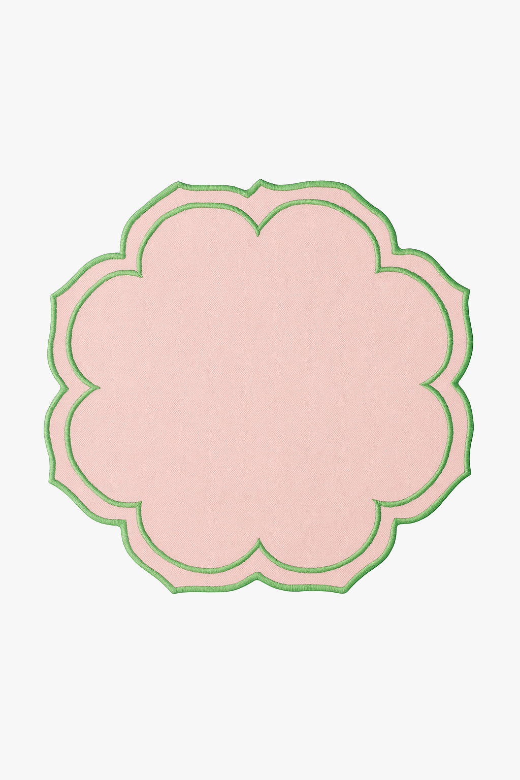 Cotton linen placemat with marine shell motif
