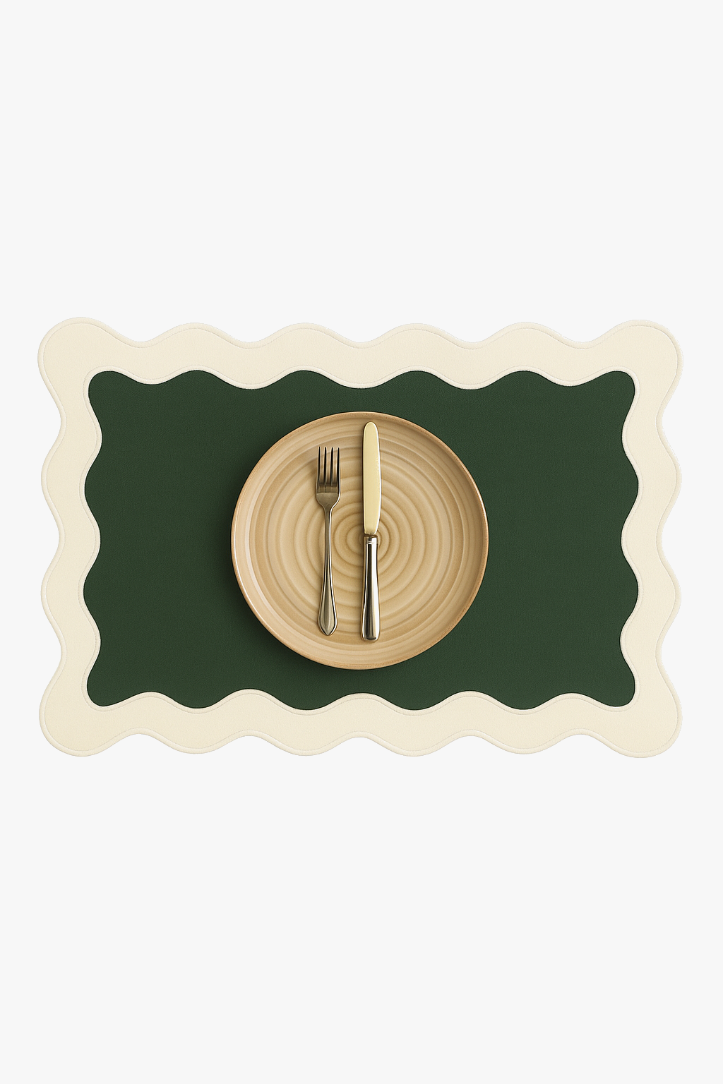 Cotton placemat set with scallop shell design