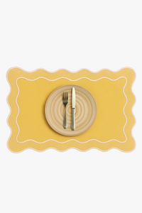 Cotton placemat scallop shell pattern set