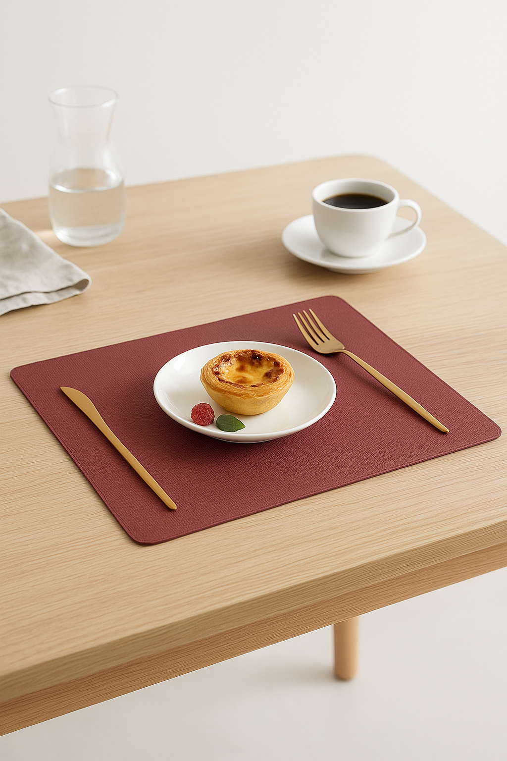 Double-sided waterproof non-slip PU placemat