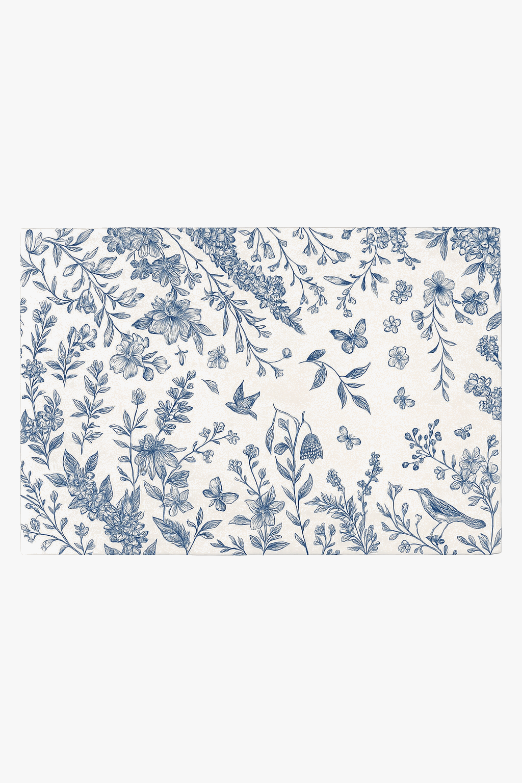 Hydrangea floral placemat set for kitchen and home
