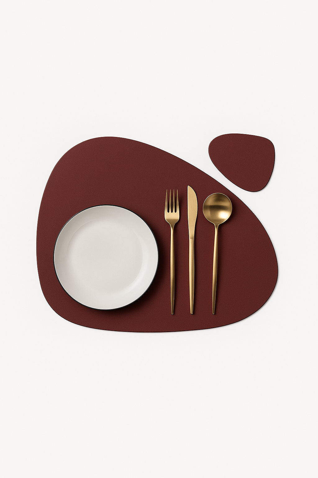 Modern round washable polyester placemat set