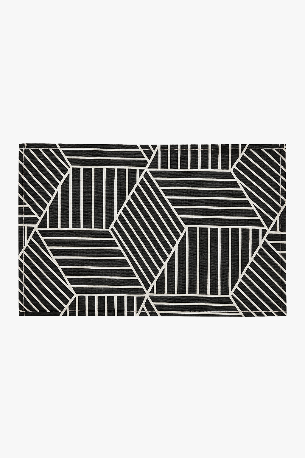 Prairie chic placemat with stripes and checks for kitchen or dining room