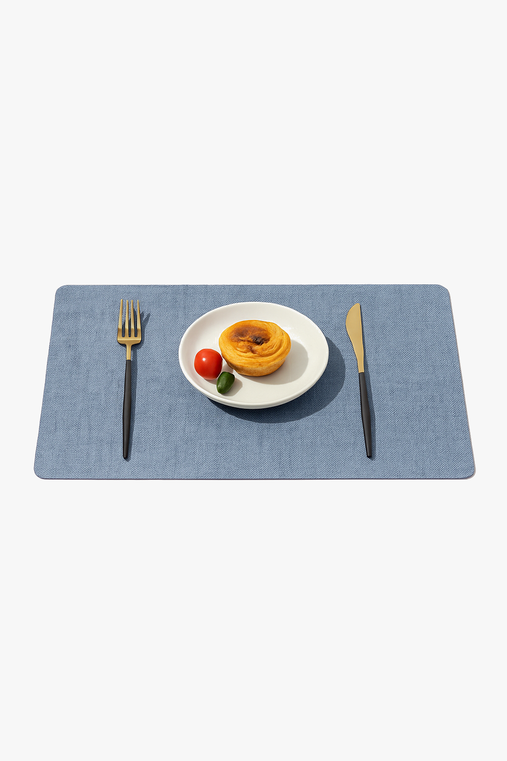 Double-sided non-slip PU placemat with canvas texture