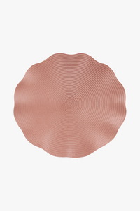 Wavy round woven placemat set, modern style