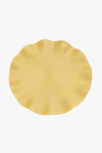 Wavy round woven placemat set, modern style