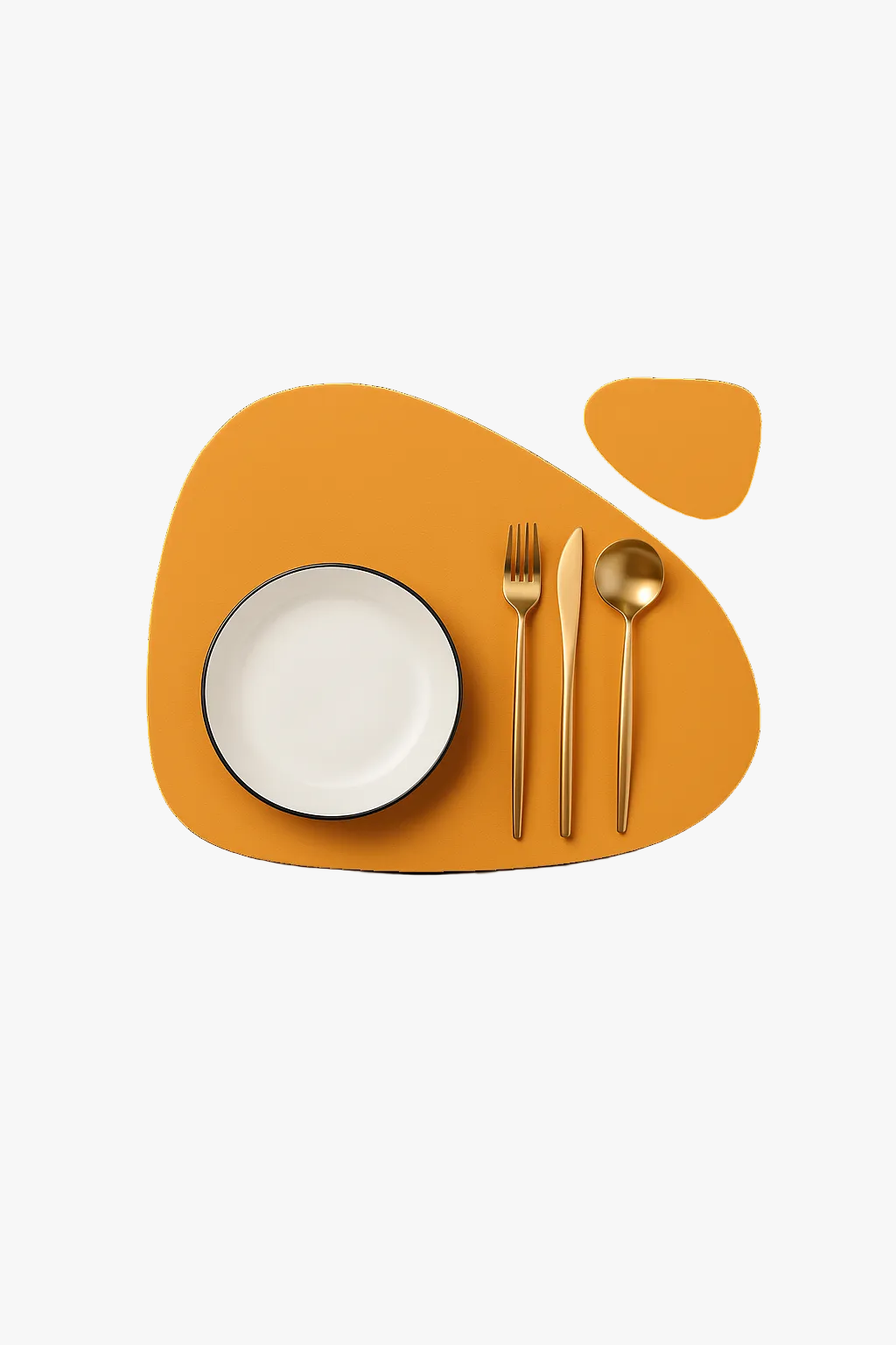 Washable round braided placemat modern style