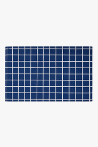 Prairie chic table mat with stripes and checks
