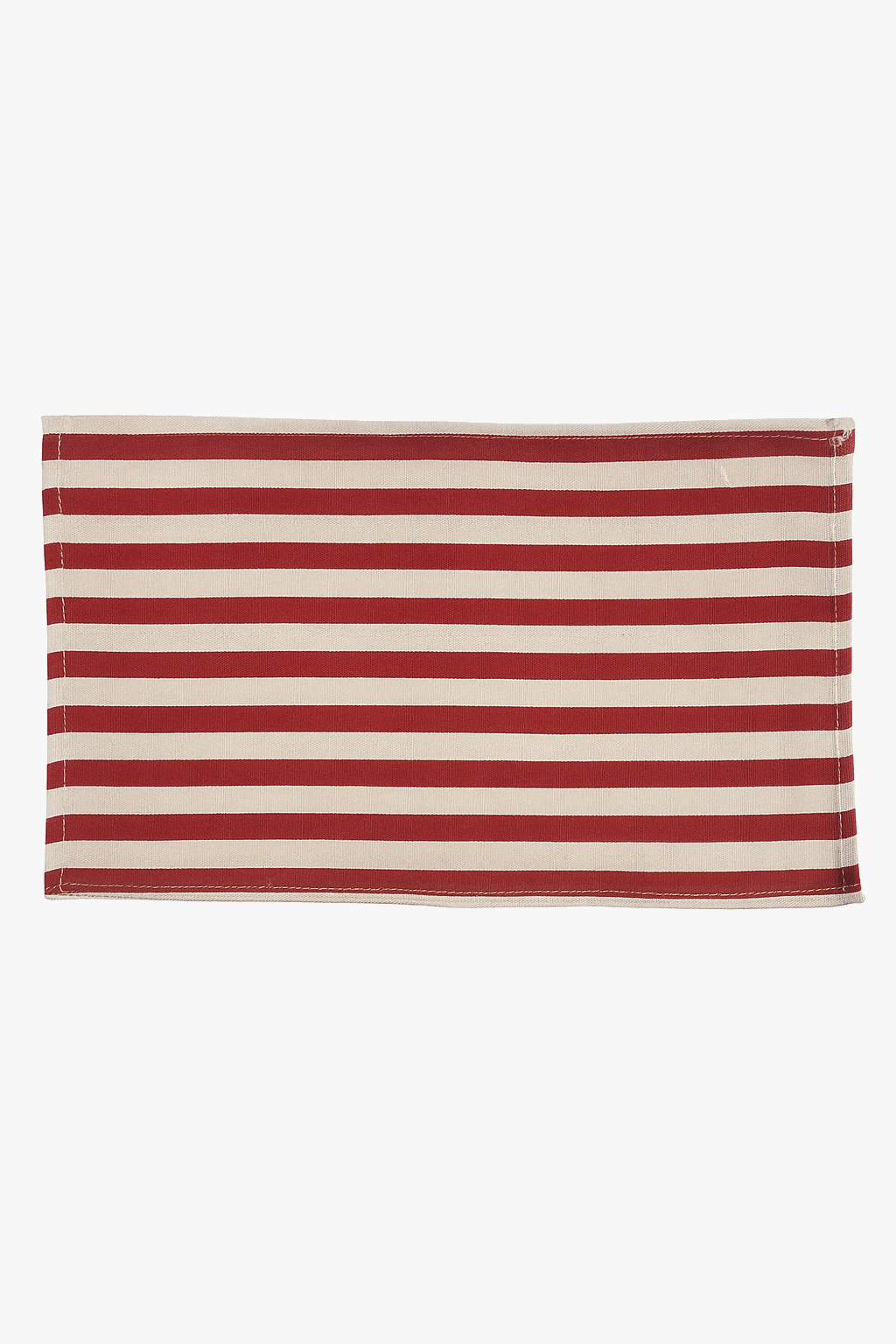 Prairie style fabric table mat with stripes and checks