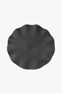 Modern wavy braided placemat set, washable (set of 6)