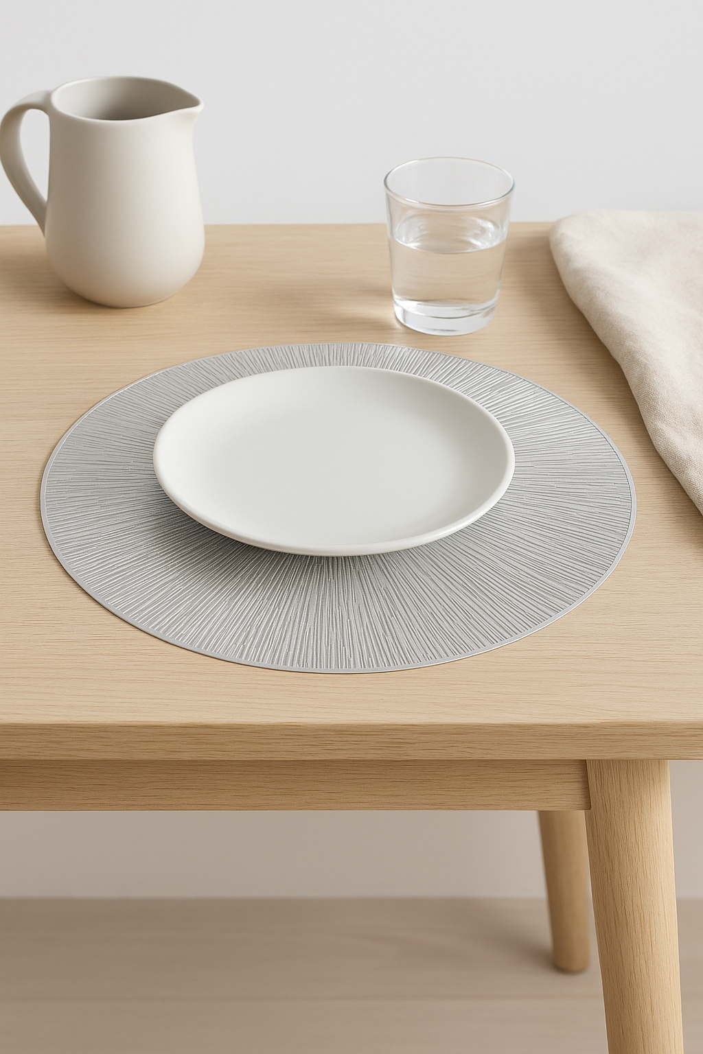 Washable non-slip vinyl placemat set modern style
